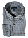 SCOTT BARBER LIGHTWEIGHT TWILL FALL PLAID MEN’S SHIRT - BLUE