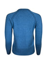 KINROSS PLAITED RIB TRIM CREW SWEATER - IMPERIAL/SAPPHIRE