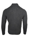 BUTTON DOWN MARL FULL ZIP SWEATER - GREEN/BLUE