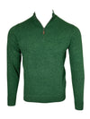 ALAN PAINE CAIRNS 1/4 ZIP SWEATER - ASPARAGUS