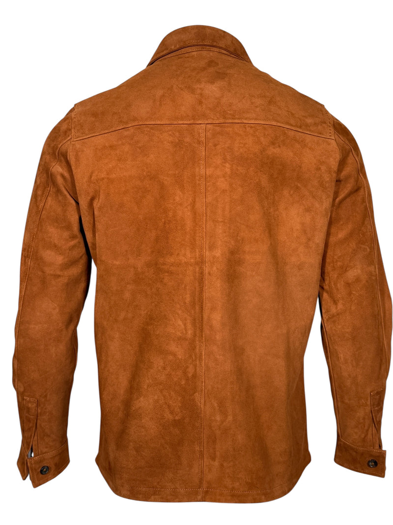 MANTO SUEDE JACKET - TOBACCO