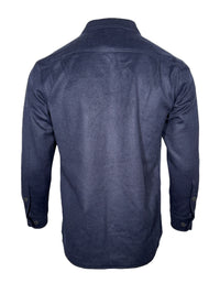 OARS & OLD IVY WOOL SHIRT JACKET - NAVY