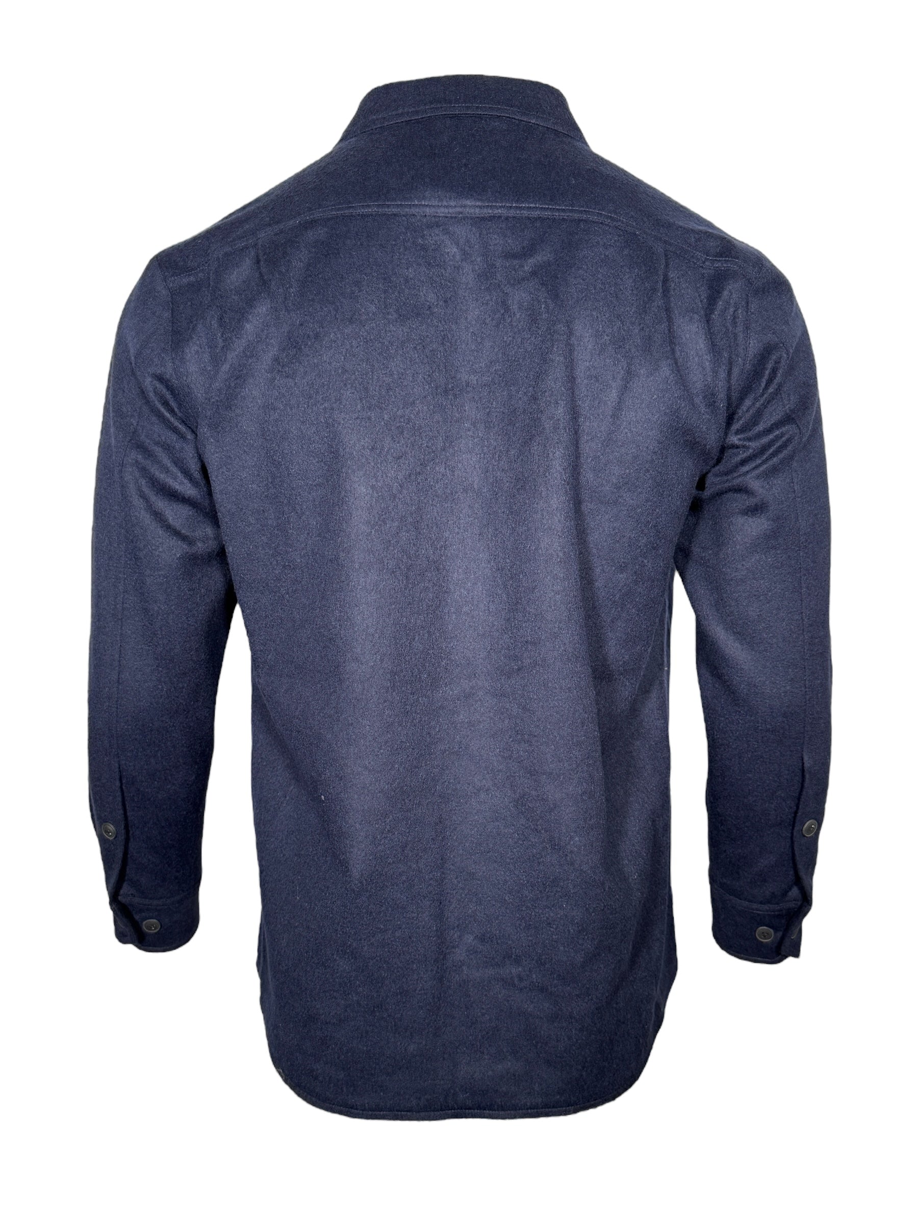 OARS & OLD IVY WOOL SHIRT JACKET - NAVY