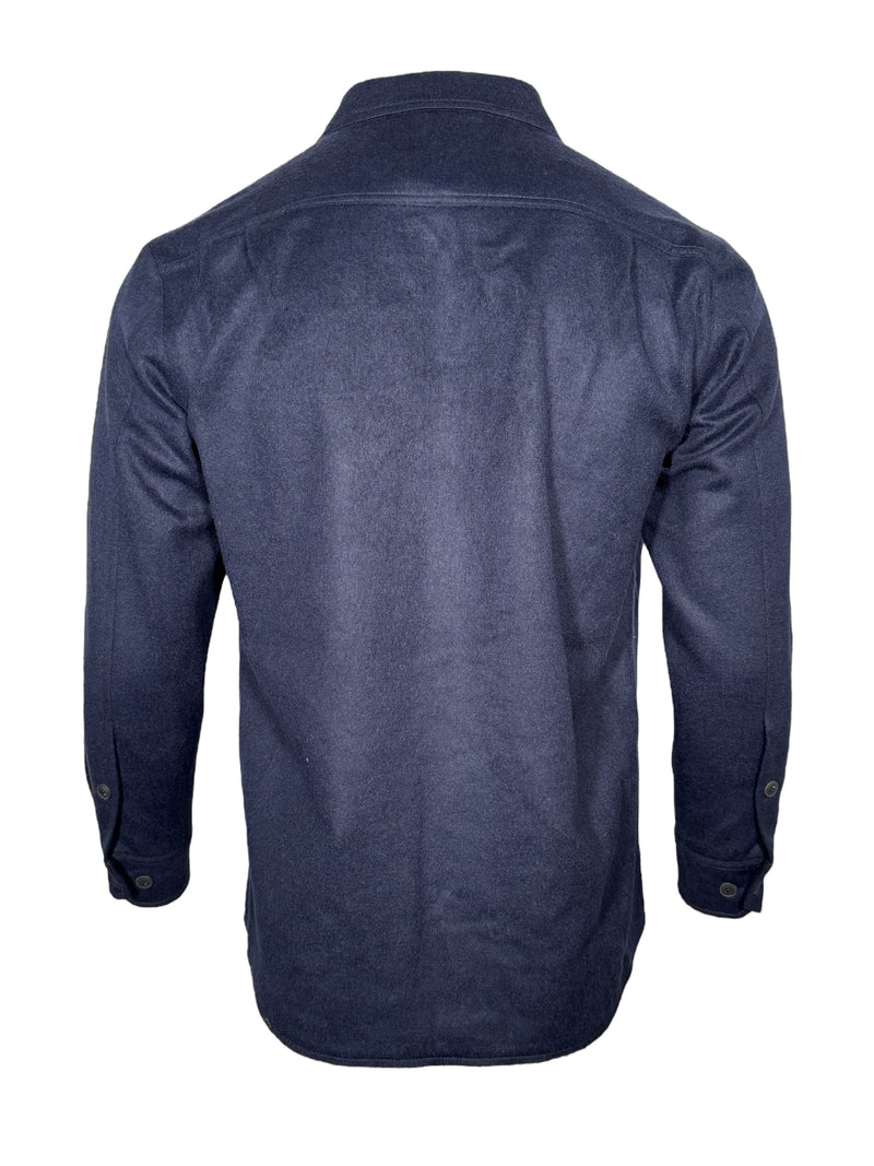 OARS & OLD IVY WOOL SHIRT JACKET - NAVY