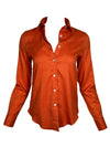 GIANGI NAPOLI WOMEN'S SOFT HERRINGBONE SHIRT - DARK ORANGE