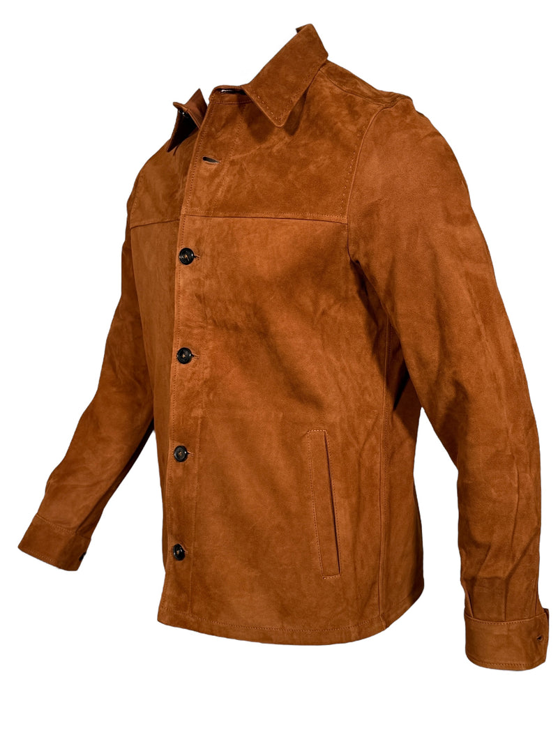 MANTO SUEDE JACKET - TOBACCO