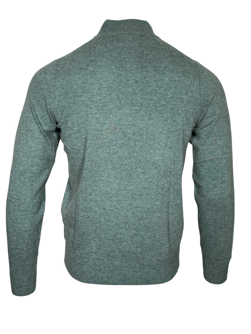 ALAN PAINE CAIRNS 1/4 ZIP SWEATER - JUNGLE