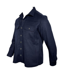OARS & OLD IVY WOOL SHIRT JACKET - NAVY