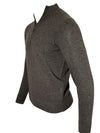 ALAN PAINE CAIRNS 1/4 ZIP SWEATER - CASK