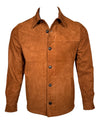MANTO SUEDE JACKET - TOBACCO