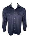 OARS & OLD IVY WOOL SHIRT JACKET - NAVY