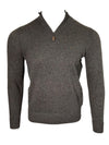 ALAN PAINE CAIRNS 1/4 ZIP SWEATER - CASK