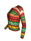 IN BED WITH YOU CREW SWEATER - MULTICOLOR STRIPES