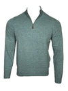 ALAN PAINE CAIRNS 1/4 ZIP SWEATER - JUNGLE