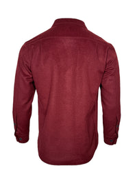 OARS & OLD IVY WOOL SHIRT JACKET - BURGUNDY