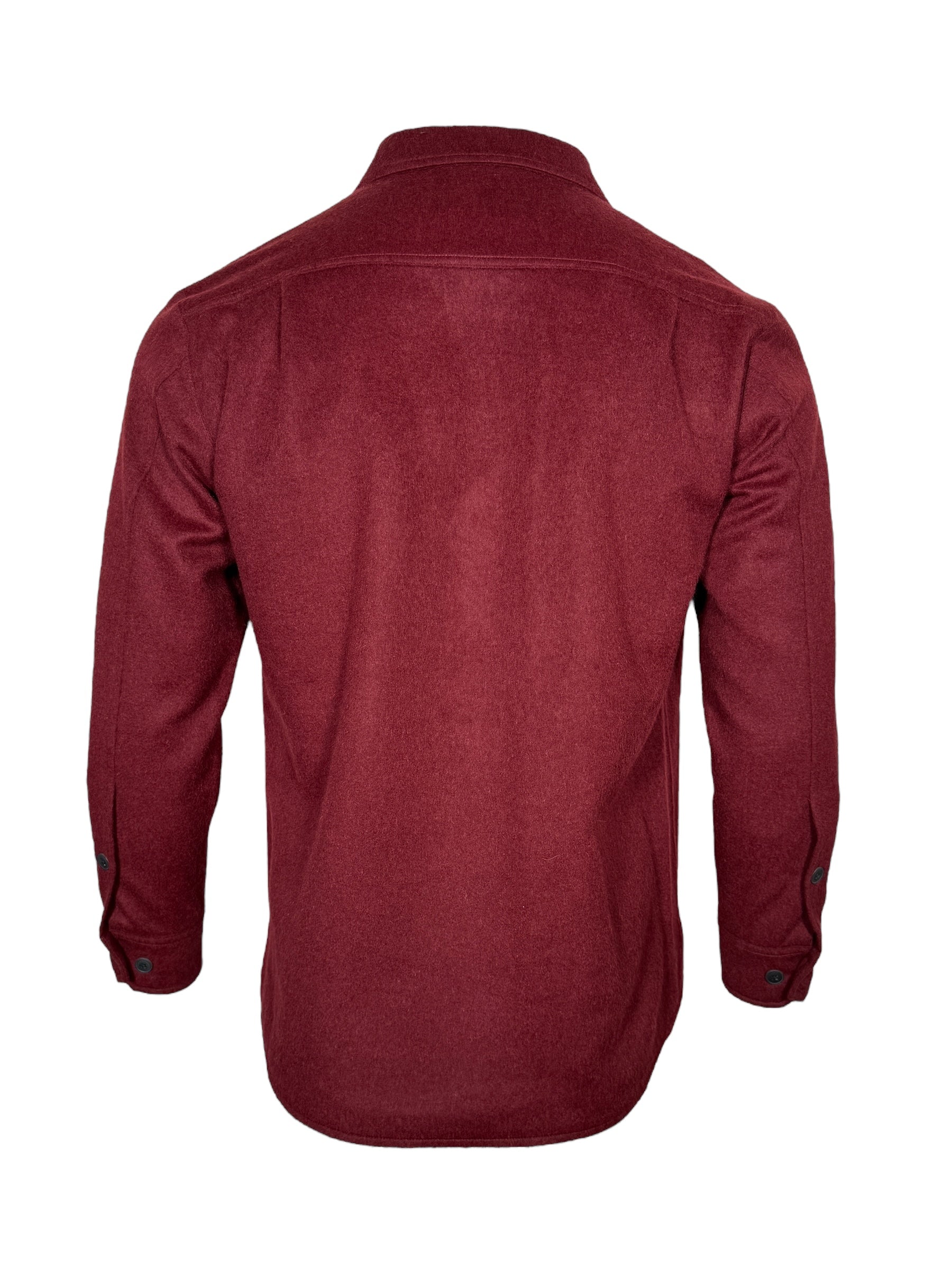 OARS & OLD IVY WOOL SHIRT JACKET - BURGUNDY