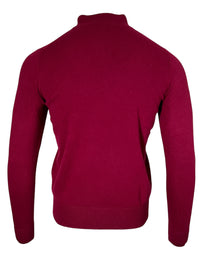 ALAN PAINE CAIRNS 1/4 ZIP SWEATER - CLARET