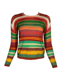 IN BED WITH YOU CREW SWEATER - MULTICOLOR STRIPES