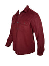 OARS & OLD IVY WOOL SHIRT JACKET - BURGUNDY