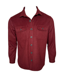 OARS & OLD IVY WOOL SHIRT JACKET - BURGUNDY