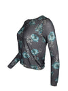 IN BED WITH YOU CREW SWEATER - GREY DAHLIAS