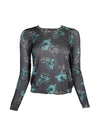 IN BED WITH YOU CREW SWEATER - GREY DAHLIAS