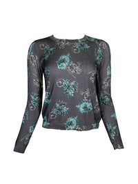 IN BED WITH YOU CREW SWEATER - GREY DAHLIAS