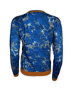 IN BED WITH YOU CARDIGAN - BLUE FLORAL WITH BROWN TRIM