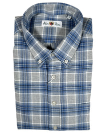 ALAN PAINE CLASSIC FIT SHIRT - BLUE SHADOW PLAID