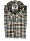 ALAN PAINE CLASSIC FIT SHIRT - BROWN/GREY CHECK