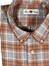 ALAN PAINE CLASSIC FIT SHIRT - ORANGE SHADOW PLAID