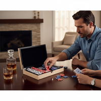 TIZO WOOD POKER SET - BURLWOOD