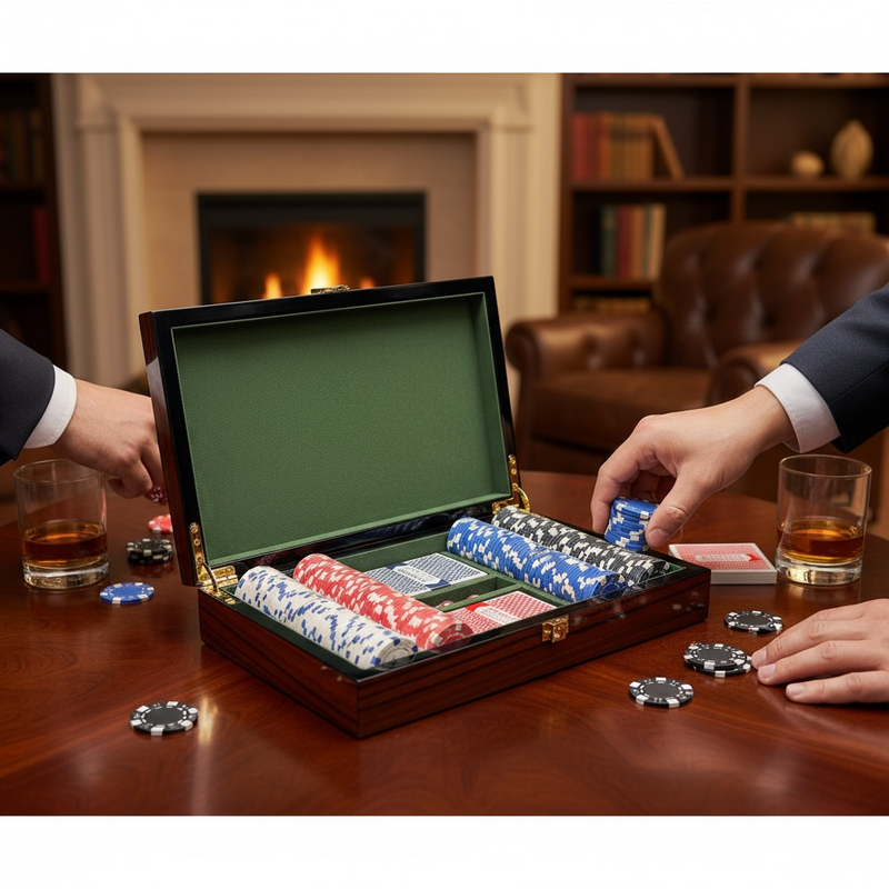 TIZO WOOD POKER SET - EBONY