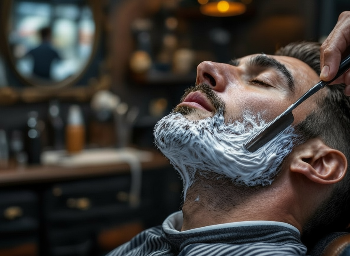 FACE STRAIGHT-RAZOR SHAVE