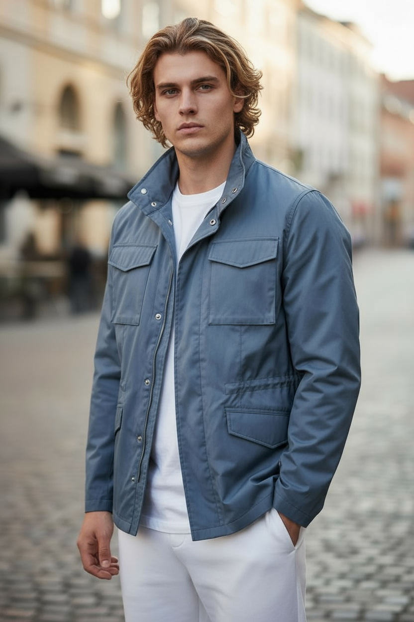 MANTO PACKABLE FIELD JACKET - INK BLUE
