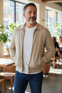 FLY3 CASHMERE JACKET - BEIGE