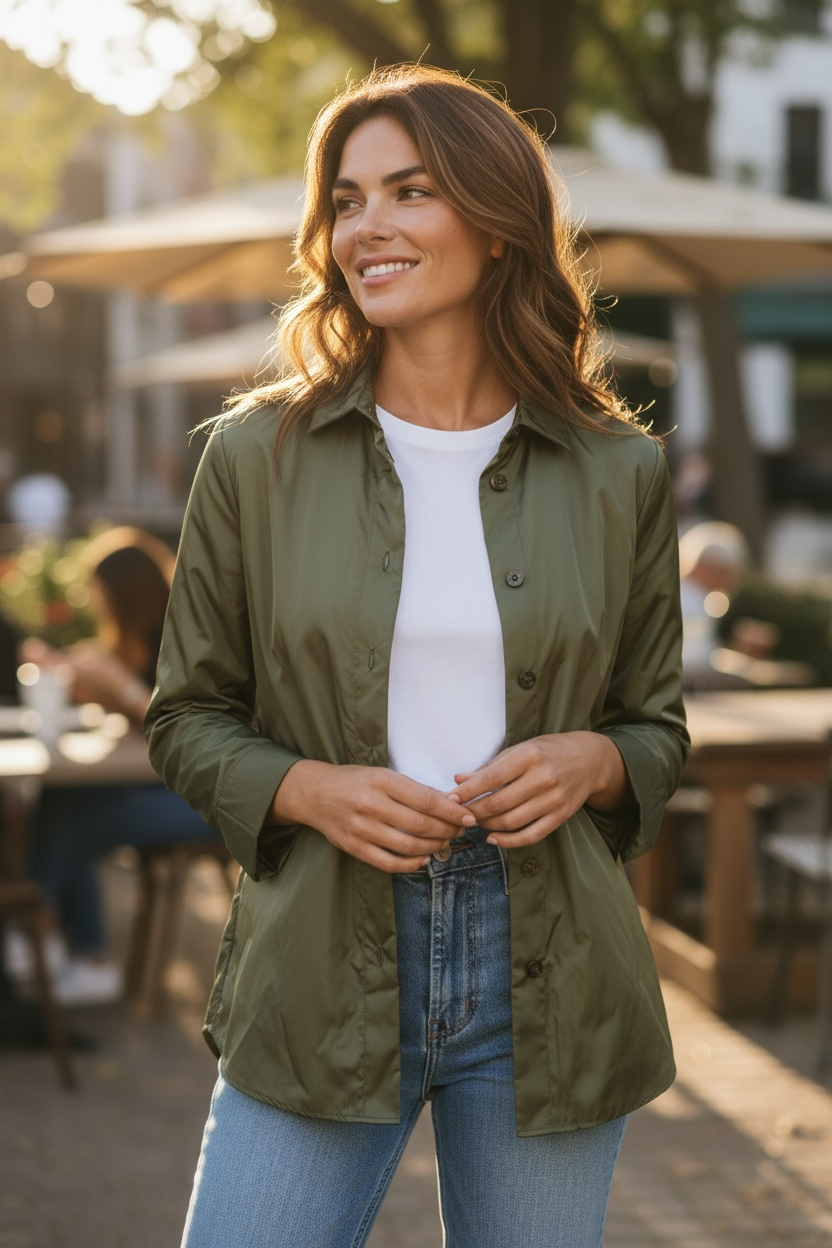 ROSSO 35 NYLON JACKET - PINE