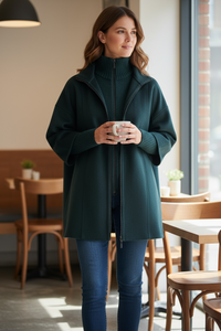 KINROSS KNIT INSERT ZIP MOCK COAT - SEAPINE