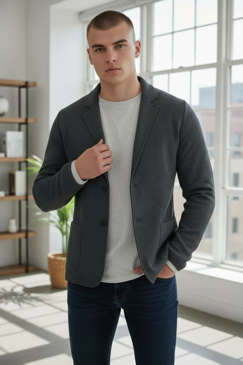 MAURIZIO BALDASSARI WOOL-COT SWACKET - FOREST NIGHT