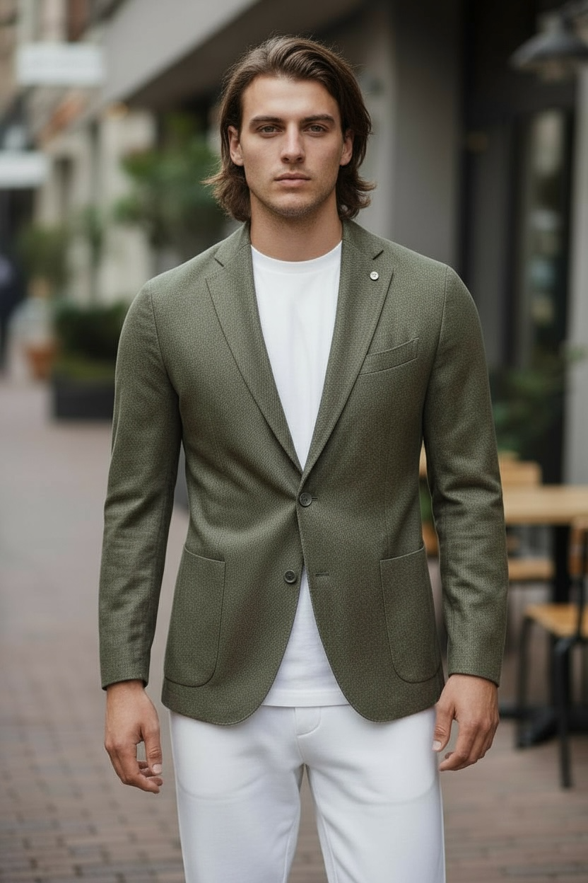 L.B.M. 1911 TAILORED WOOL/CASHMERE SPORT COAT - PINE