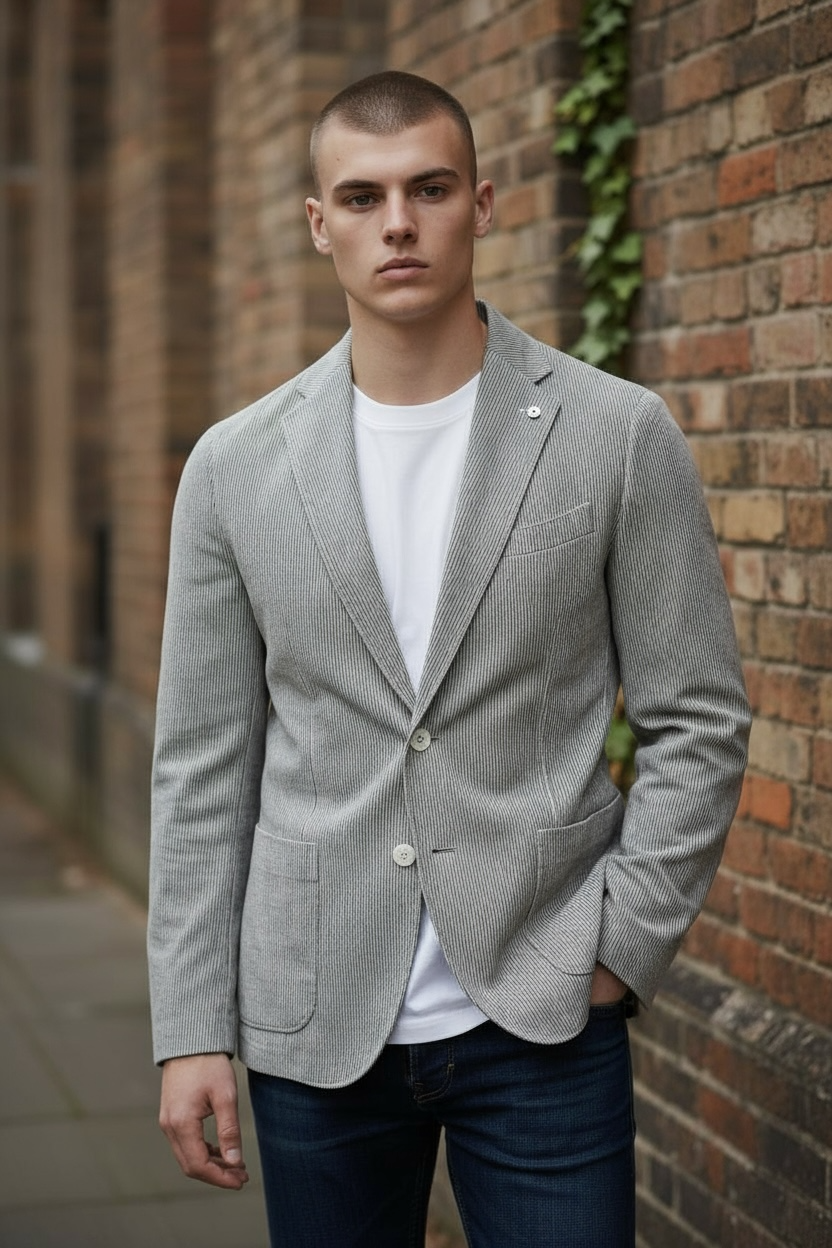 L.B.M. 1911 TAILORED COTTON/CASHMERE CORDUROY SPORT COAT - LIGHT GREEN