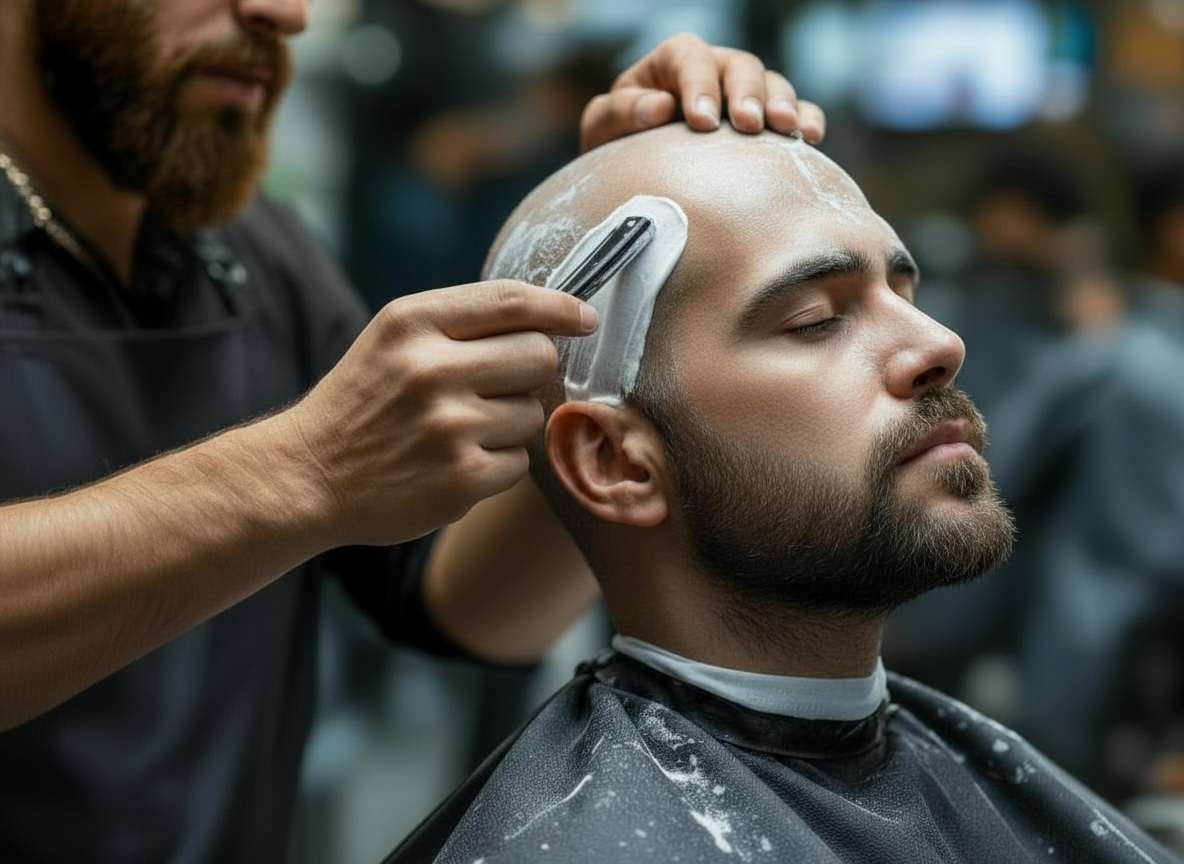 HEAD STRAIGHT-RAZOR SHAVE