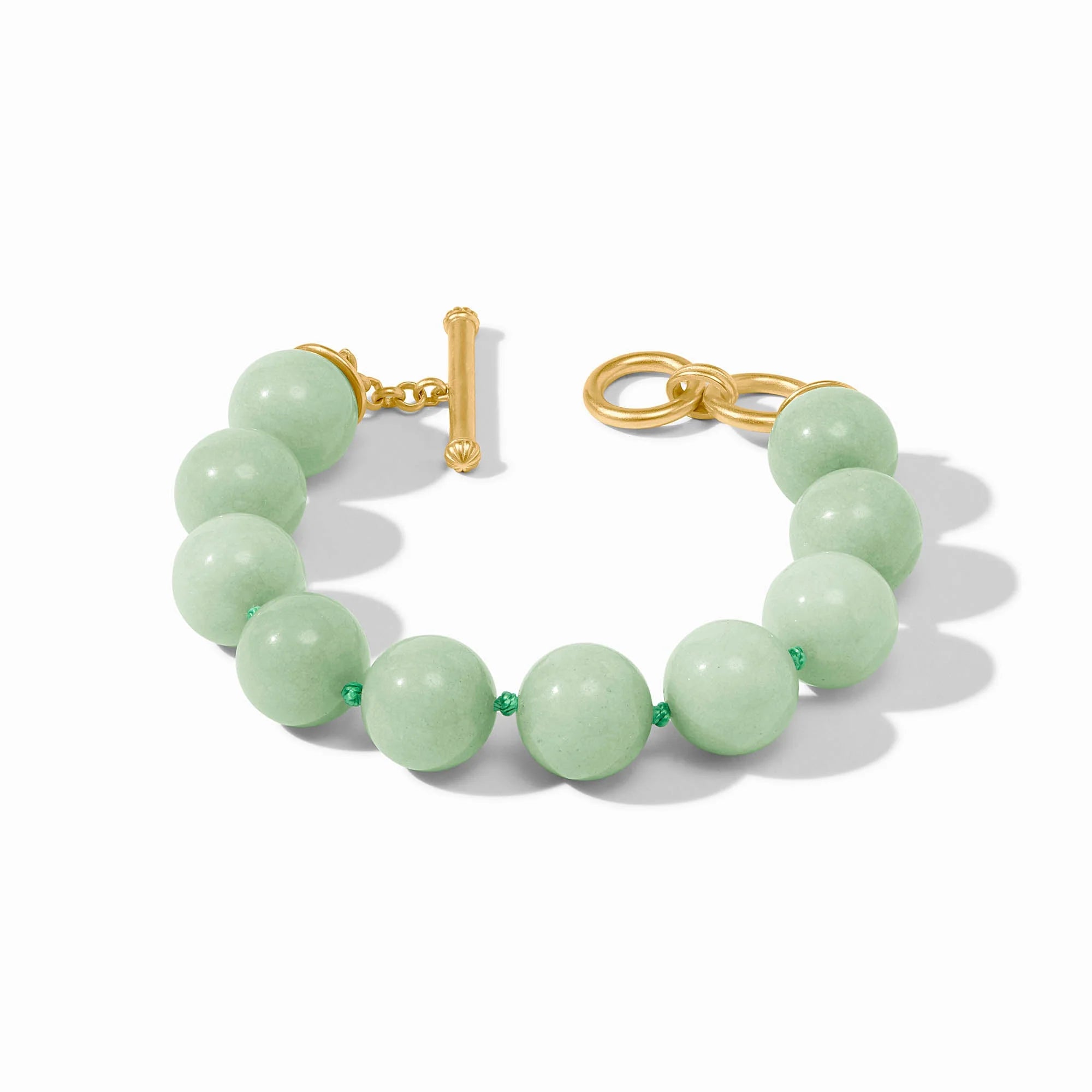 JULIE VOS PORTOFINO BEADED BRACELET - AQUA JADE