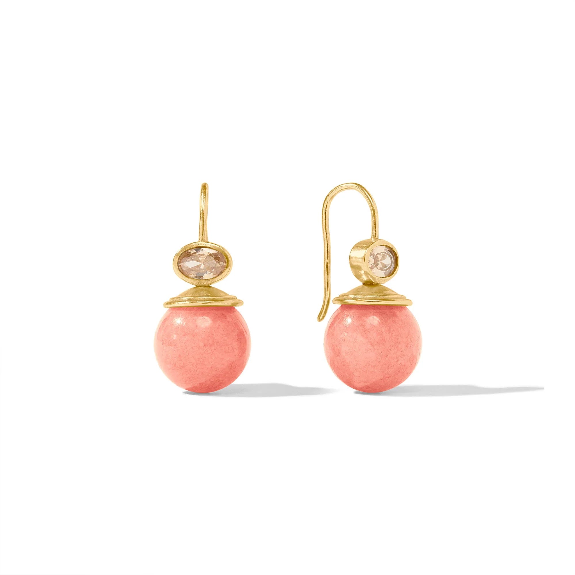 JULIE VOS PORTOFINO DEMI EARRING - MELON JADE