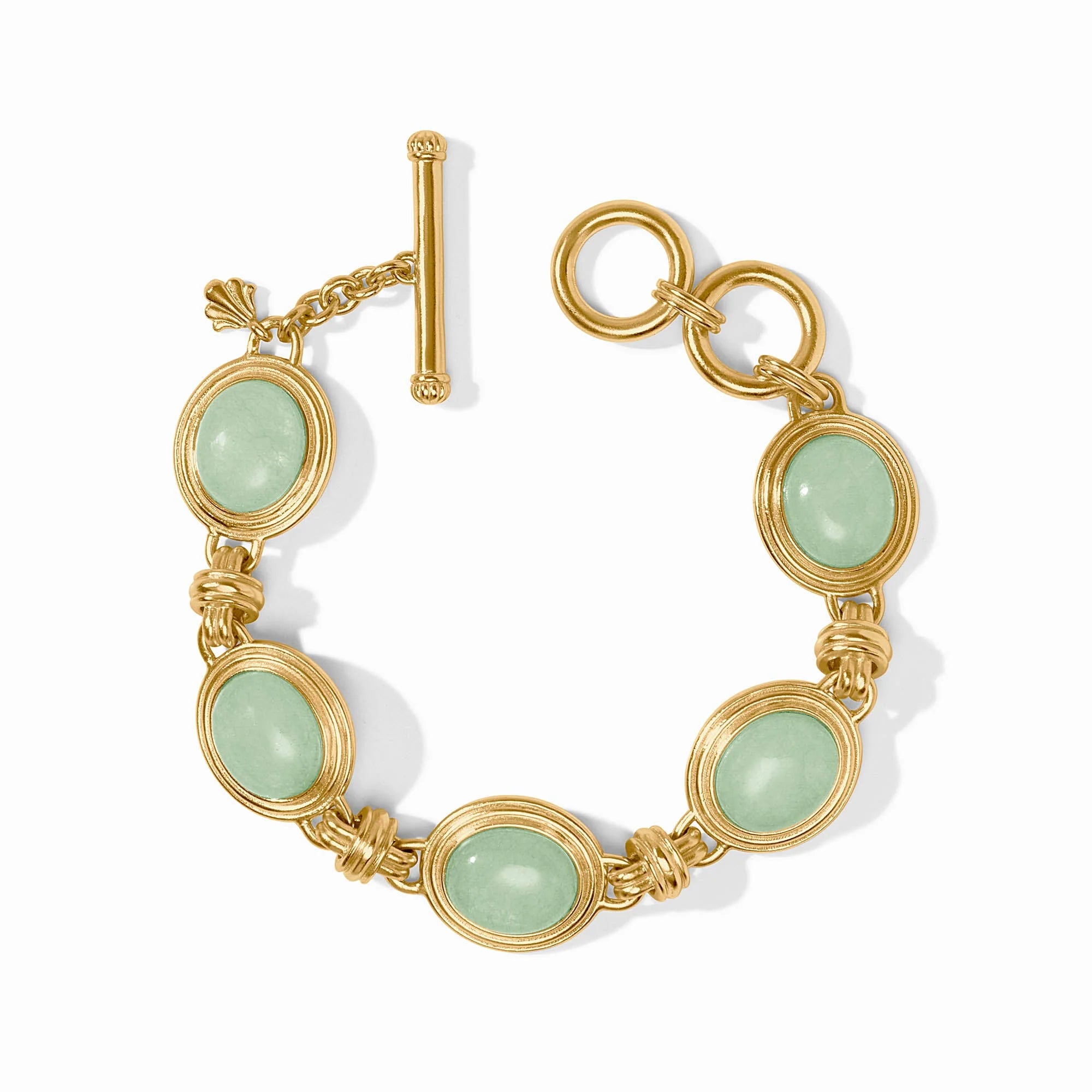 JULIE VOS PORTOFINO STONE BRACELET - AQUA JADE