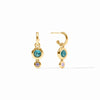 JULIE VOS RAINBOW DUO HOOP & CHARM - BLUE TWILIGHT