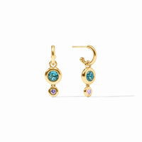 JULIE VOS RAINBOW DUO HOOP & CHARM - BLUE TWILIGHT