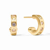 JULIE VOS RAINBOW HOOP & CHARM - IRIDESCENT MONTANA BLUE WITH BLUE TWILIGHT HALO
