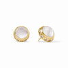 JULIE VOS RAINBOW STUD - IRIDESCENT CLEAR CRYSTAL WITH CHAMPAGNE RADIANCE HALO