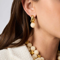 JULIE VOS RAVELLO HOOP & CHARM EARRING - CRANBERRY